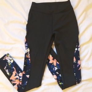 Sport leggings w floral stripe